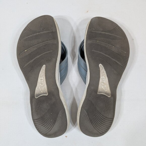 Clarks Flip Flops Blue - Picture 2 of 2